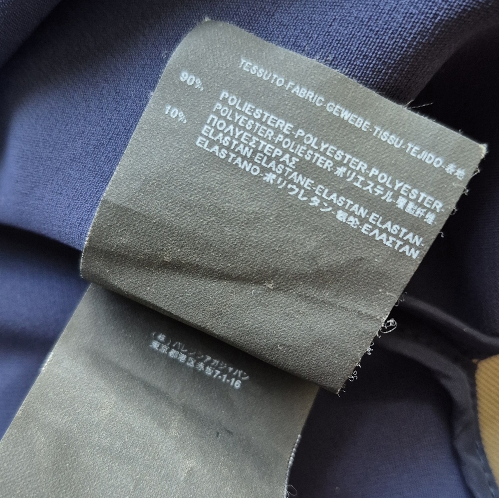 Balenciaga Blouse Blue Asymmetrical Hem Long Sleeve Pullover Size EU 36 - Picture 6 of 12